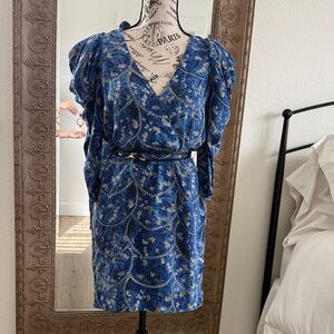 Elizabeth and James Navy Floral Long Sleeve Dress